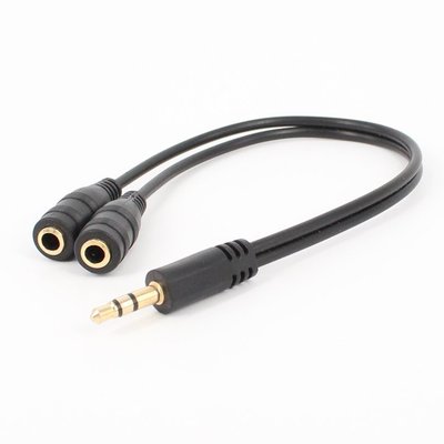 1pcs Black 3.5mm 1 in 2 Koppels Audio Line Oordopjes Headset Hoofdtelefoon Oortelefoon Splitter Voor Pad Telefoon android Mobiele MP3 MP4