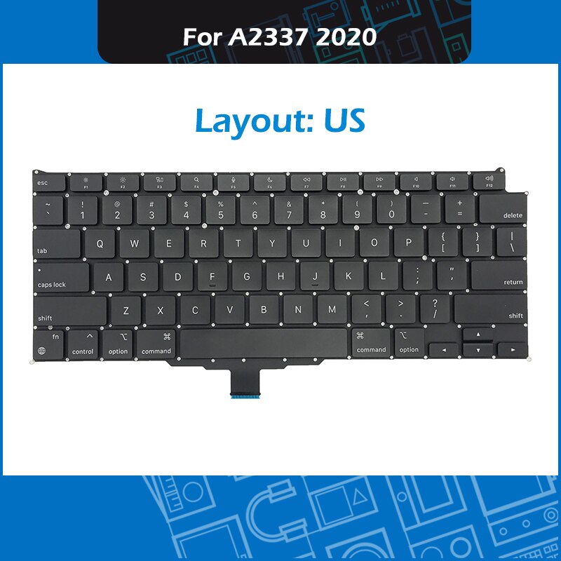 År laptop  a2337 tastatur til macbook air 13 &quot;  m1 a2337 tastaturerstatning us uk fr sp it ger se layout emc 3598: Os