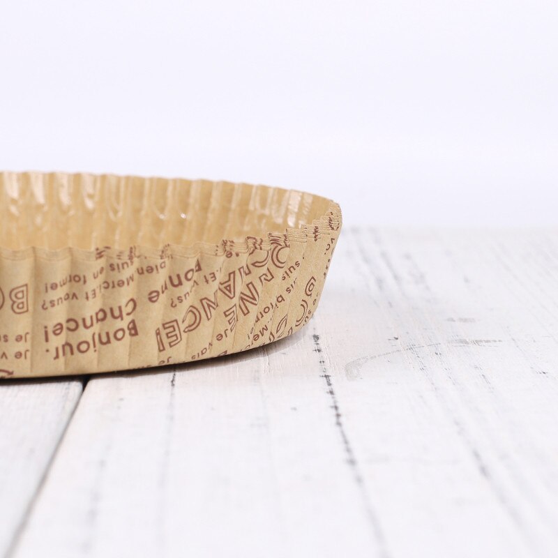 300pcs 6 inch round pizza tray oil proof high temperature disposable bread paper pie tray packing boxes