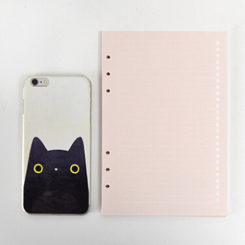 6 Holes Loose Leaf Notebook Spiral Planner Refill Inner Paper A5 Pages Blank Grid Line To Do List For Filofax