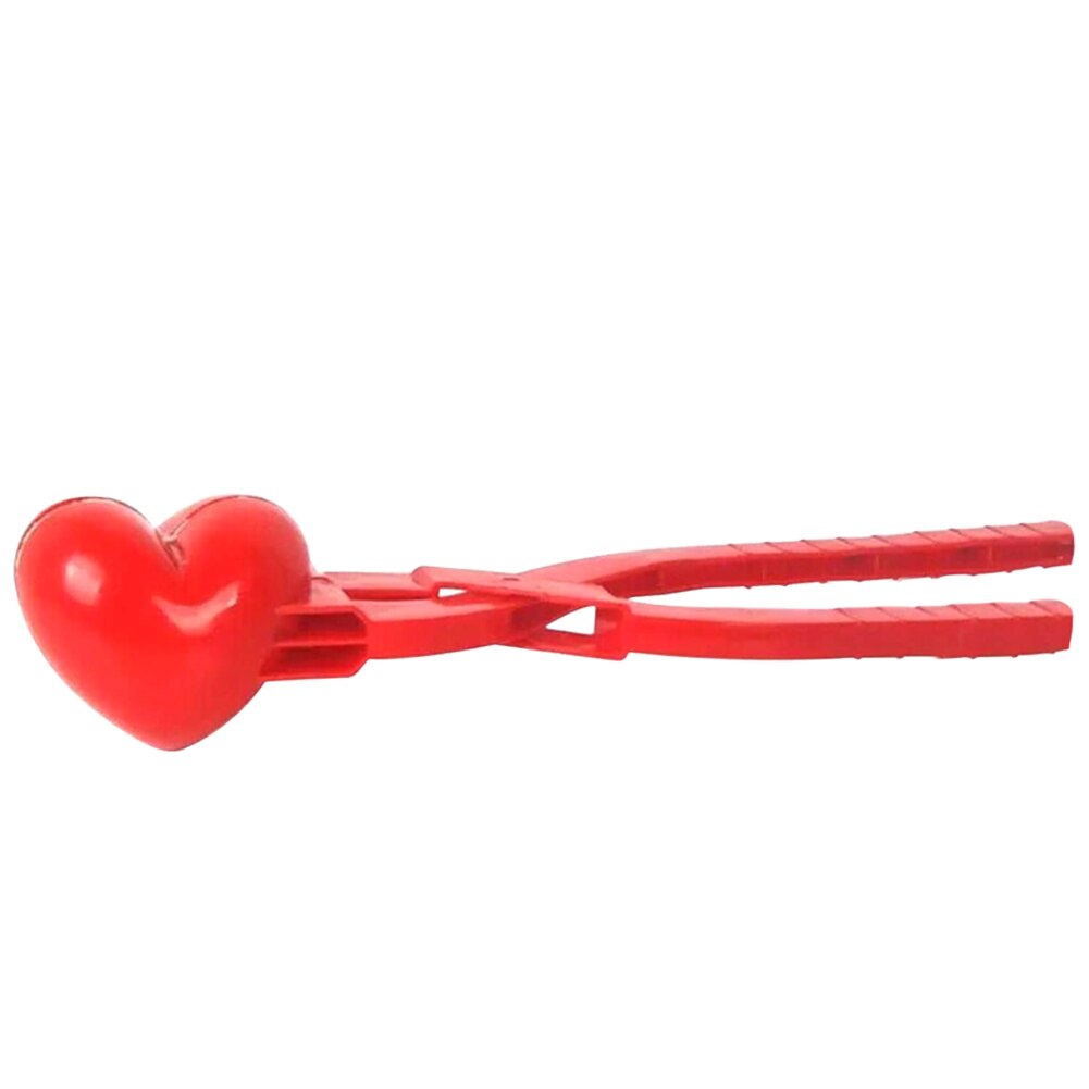 Speelgoed Sport Creatieve Sneeuw Sneeuwbal Maker Clip Maker Rode Liefde Hartvormige Sneeuw Zand Mold Tool Winter Kid Sneeuwbal maker: D2137-1A