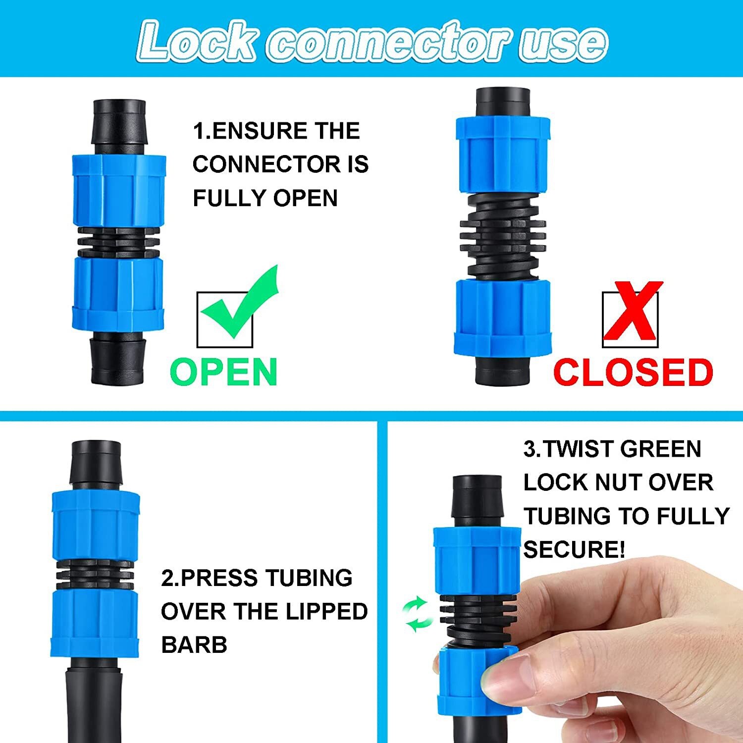 12 Pcs Drip Irrigation Couplings, 1/2 Inch Universal Connector Drip Tubing Fittings, Compatible with 16-17 mm Drip Tape