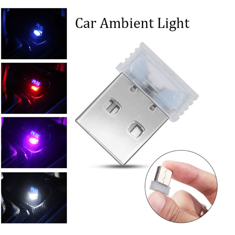 Mini USB Decorative Interior Lamp Car LED Atmosphere Lights Emergency Lighting MOLE