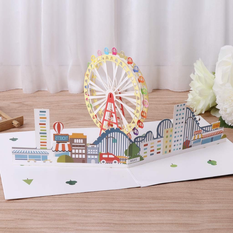 3D Pop hoch Riesenrad Gruß Karte Valentinstag Weihnachten Geburtstag Einladung