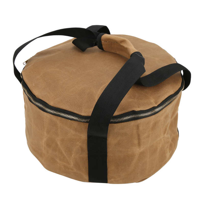 Dutch Pot Storage Bag Travel Pot Bag Portable for Outdoor Camping: Mud color