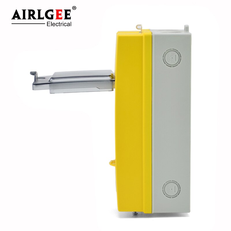 Yellow 4 ways outdoor waterproof power box plastic household wiring breaker distribution box