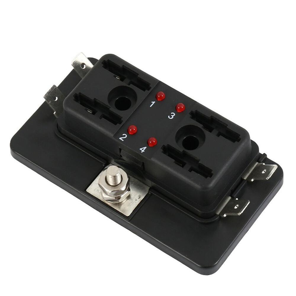 4/6/10 Way Standard Blade LED Fuse Box Holder With Failure Light Car Marine For Car Auto Accessories Blade Fuse Box: 4