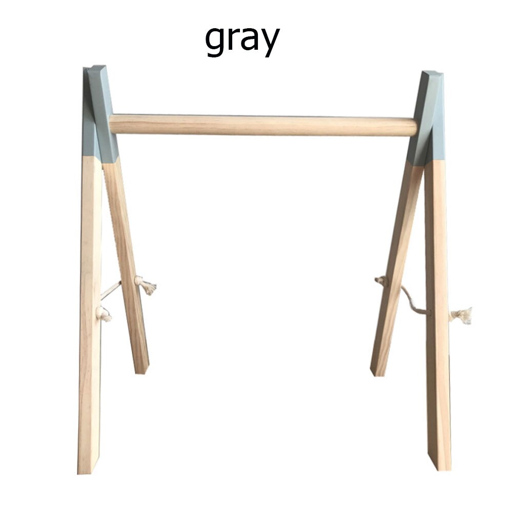 Jouet de gymnastique nordique pour bébés | Jouet avec anneau, cadre en bois, porte-vêtements, , décor pour chambre d'enfants A10: Gray