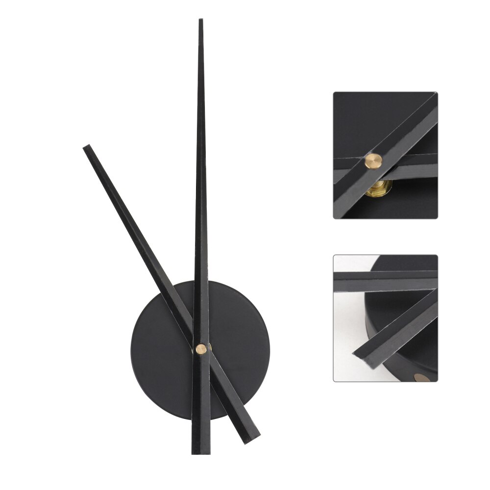 Manecillas de reloj de punto de cruz grandes DIY, agujas, Relojes de pared 3D, decoración artística para el hogar, accesorios de mecanismo (negro, sin batería)