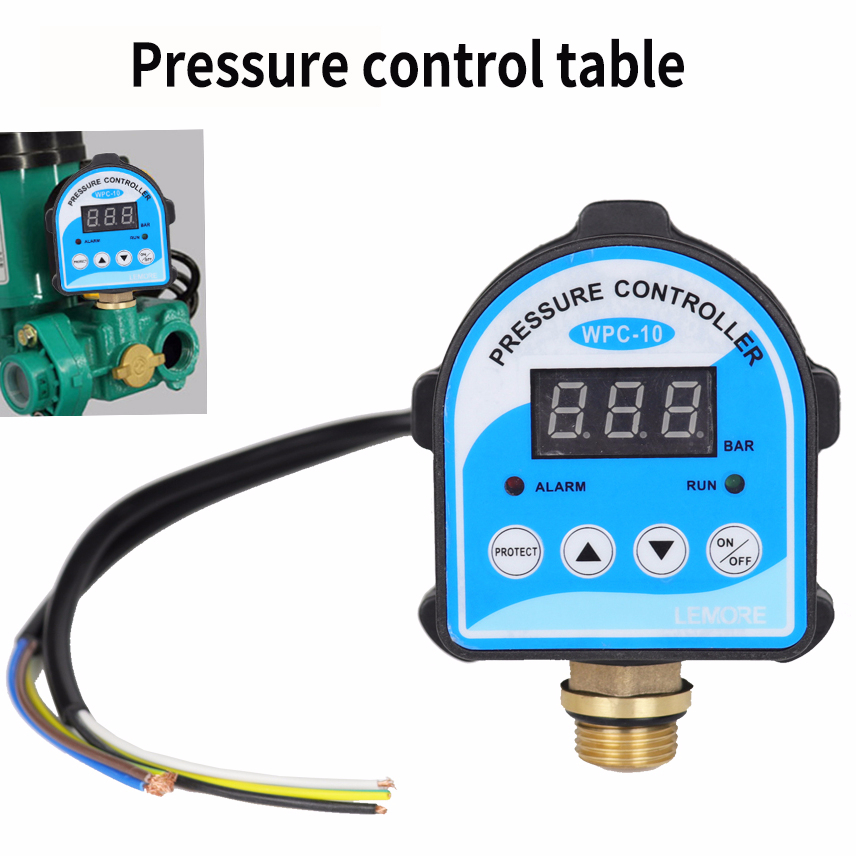 Digital Pressure Control Switch WPC-10,Digital Display Eletronic Pressure Controller for Water Pump With G1/2" Adapter