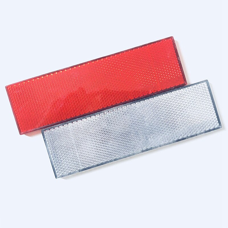 White Red Warning Reflective Safety Plate Tape Reflector Stickers For Car Truck