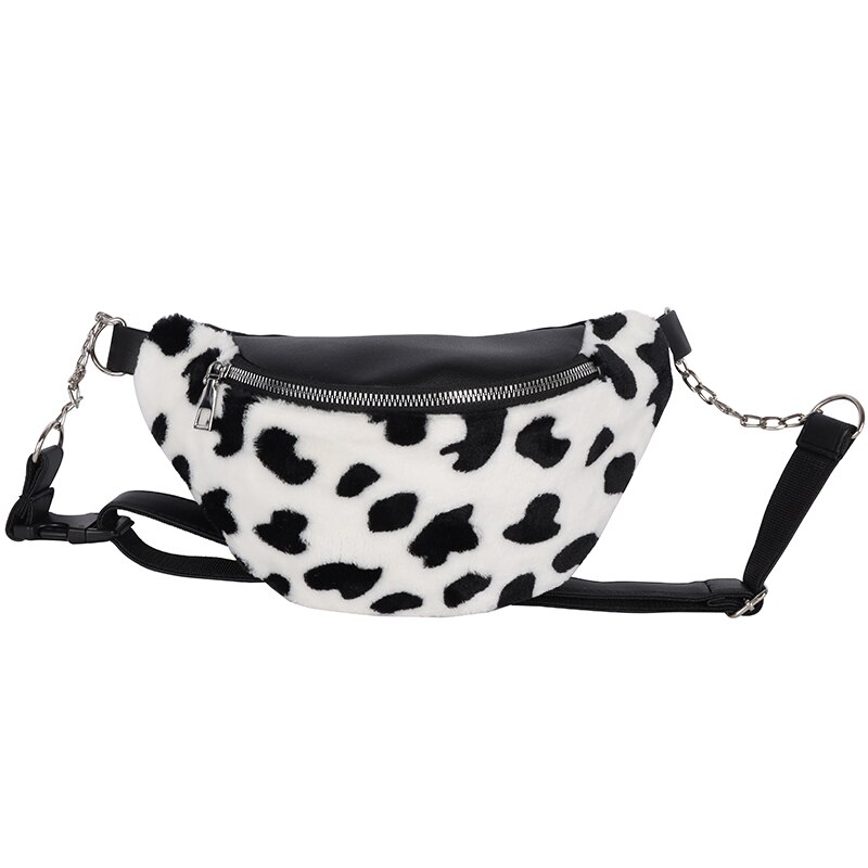 lampart nadruk z krową torba na klatkę piersiowa damska saszetka biodrowa bolsa poprzeczna feminina torebka nerka riñoneras de mujer saszetka nerka damska