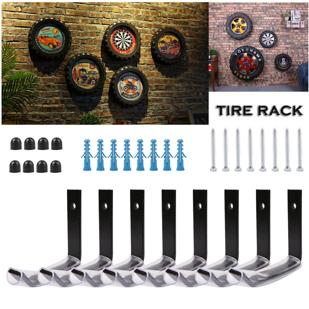 8Pcs Motor Auto Muur Parking Klem Rack Band Holder Mountain Road Fiets Mtb Fiets Opbergrek Fietsen Tire Ondersteuning stand Mount