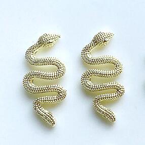 10Pcs Snake Sieraden Voor Nail Onderdelen 3D Snake Nail Art Charmes Retro Legering Snake Nail Accessoires Wave Metal Nail art Decoratie: A2-10pcs