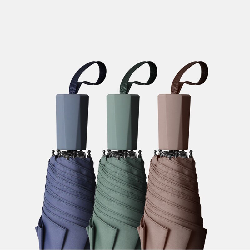 Paraguas de lluvia portátil para hombre y mujer, sombrilla de Anti UV, a prueba de viento, plegable, 8 varillas