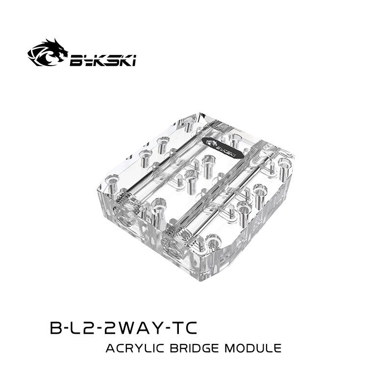 Bykski Gpu Actieve Backplate Bridging Module Voor Vga Water Blok Multi Videokaart Acryl Connectors B-L3-2WAY-TC