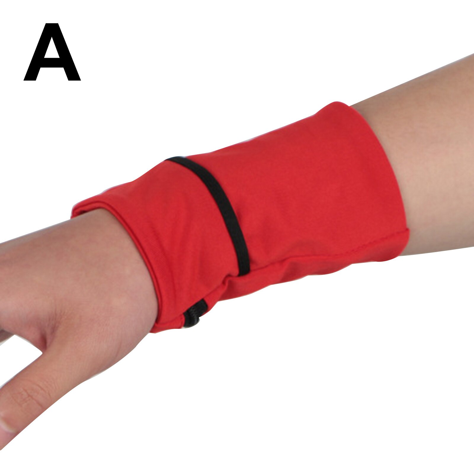 Fascia Da Braccio sportiva Corsa E Jogging Sacchetto di Ciclismo Wristband Badminton Tennis Supporto Per Polso Tasca Borsa Da Polso Per adulti DQ-di goccia: Rosso