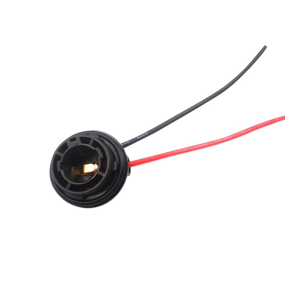 Soporte para lámpara 1156 BA15S BAU15S 1157 BAY15D, adaptador de bombillas PY21W P21W, Conector de enchufe de Base para luz de faro de señal de giro, 1 ud.: Rojo
