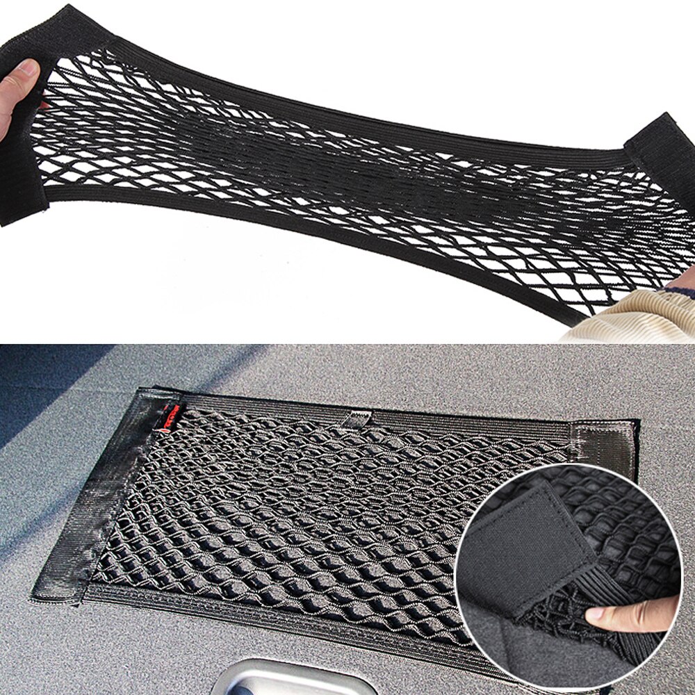 Filet élastique pour siège arrière de voiture, sac de rangement universel, autocollant magique