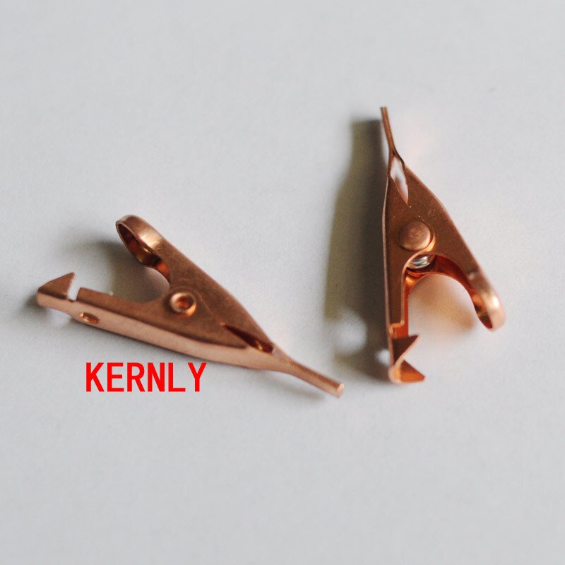 Pure copper crocodile clip flat small size 4 pairs
