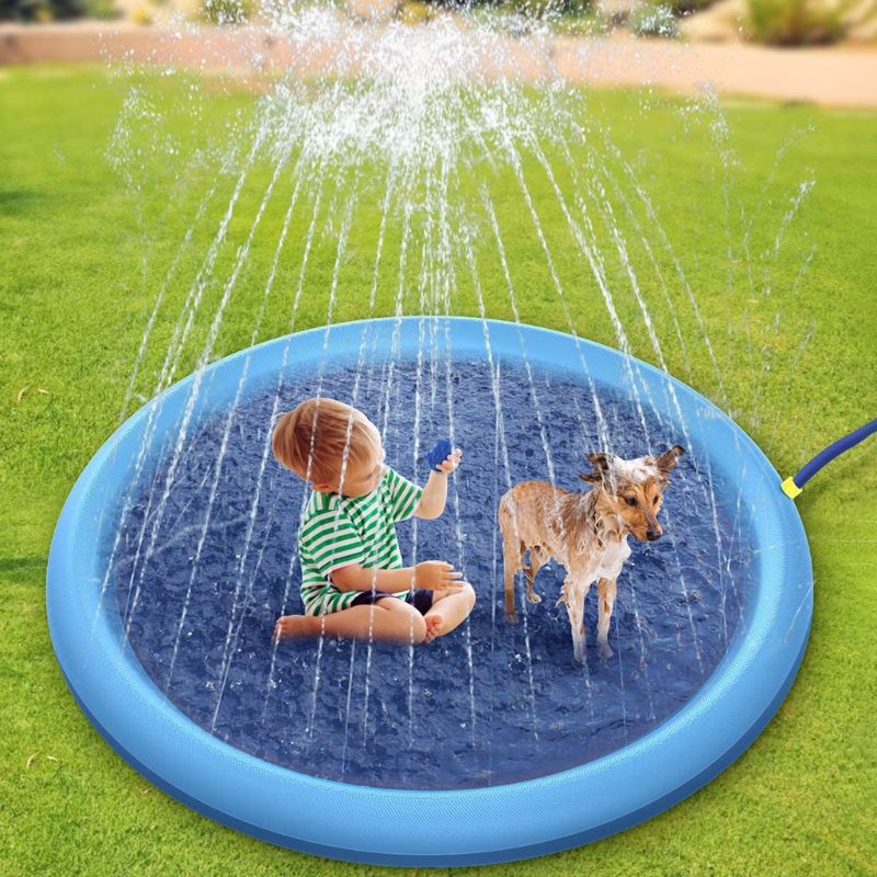 Udendørs spray vandpude børn sommer lege vandmåtte græsplæne spil pad sprinkler xxfe