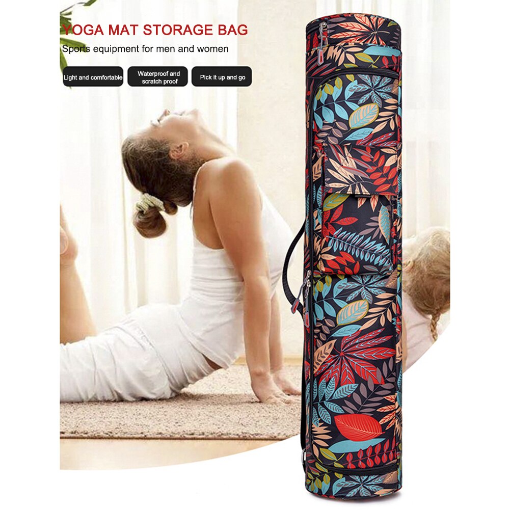Printed Yoga Bag Yoga Mat Bag Men Women Sports Mat Bag Pilates Mat Backpack Fitness Dance Gym Mat Cover Sports Backpack