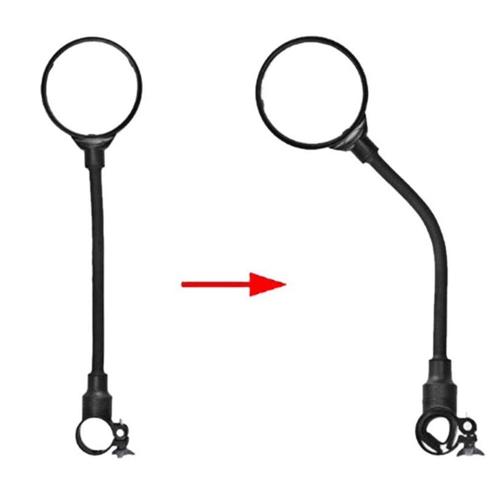 Aanbieding-Verstelbare Ronde Zijspiegel Professionele Veiligheid Fiets Links Rechts Slang Onderdelen Rear View Flexibele Vervanging, 1 Pcs