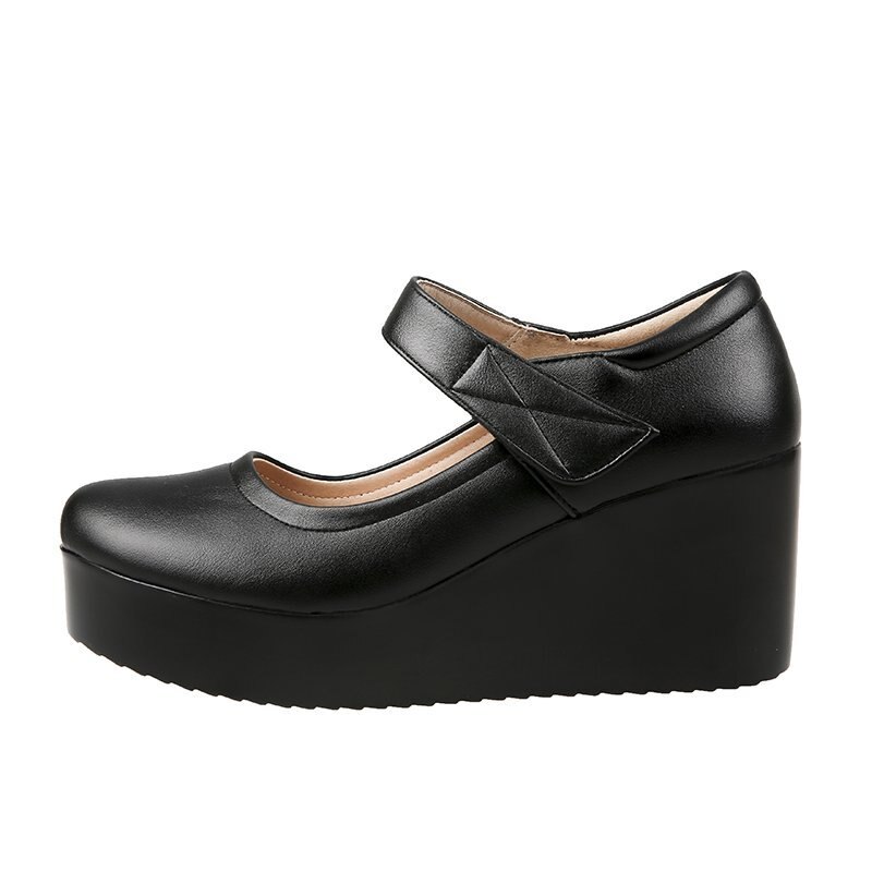 HSyc JRX Dames lak hoge hakken platform Mary Jane pumps met