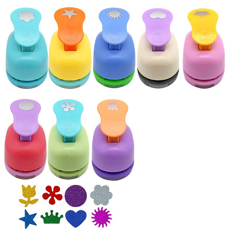 8 Pieces Paper Punches Craft Hole Punch Scrapbook Punches, Shapes Random for Kids Party Favors