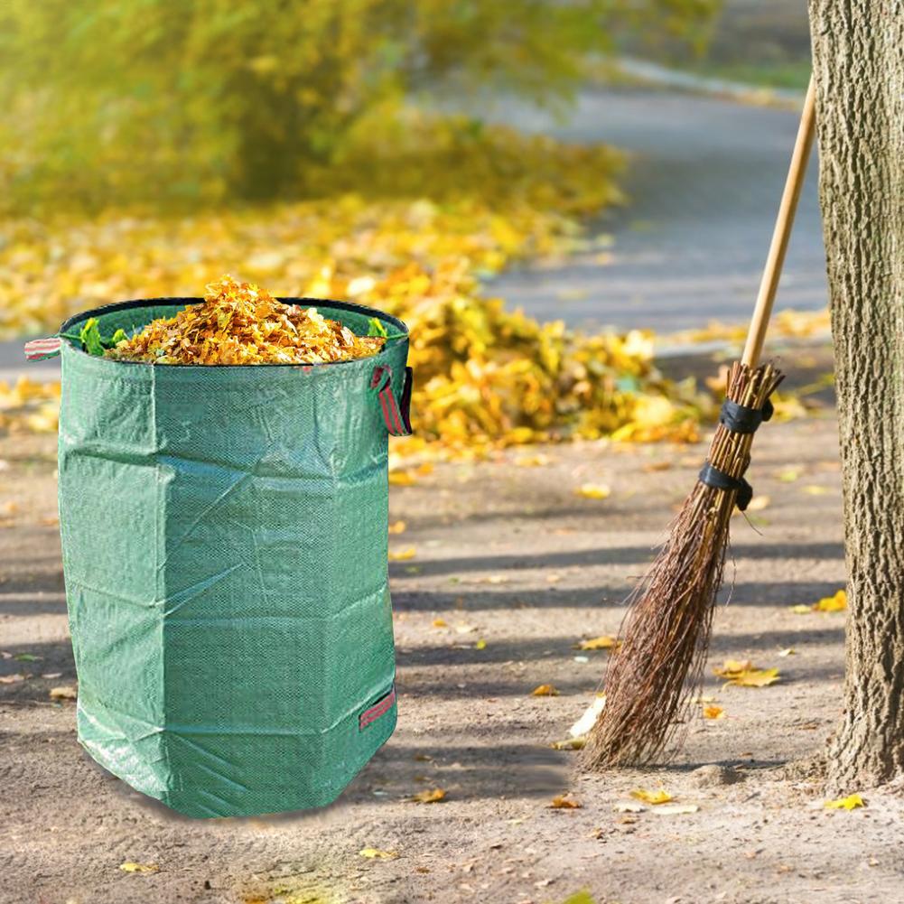 Garden Bag Reusable Leaf Sack Trash Can Foldable Garden Garbage Waste Collection Container 3 Sizes Garden Leaf Storage Bag