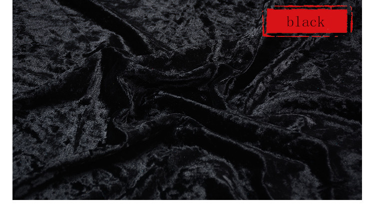 Tissus en velours doré 100x160cm | Tissu pour vêtements, bricolage, patchwork de couture, tissu fait main: black