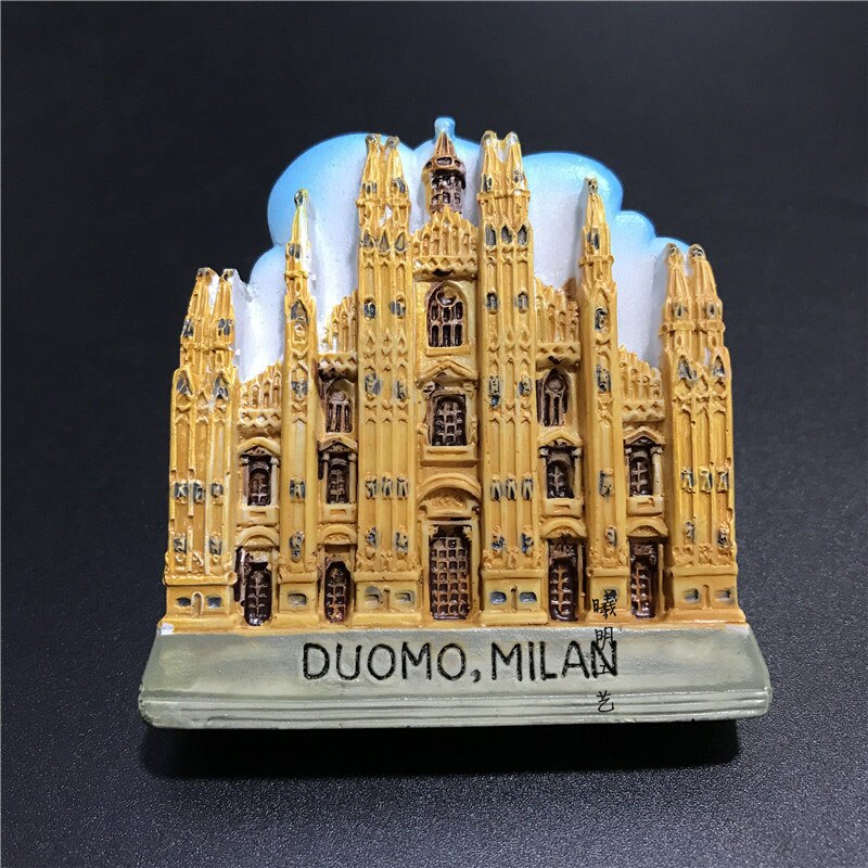 fridge magnet souvenir Premium resin stereo refrigerator Italy Rome Venice tourism souvenir collection magnetic paste: duomo milan