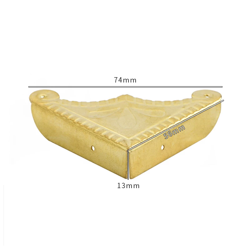 Boîte à bijoux en laiton antique, protecteur d'angle en bois, protection pour la maison, coins décoratifs, couvercle de protection d'angle, , 4 pièces: Bleu