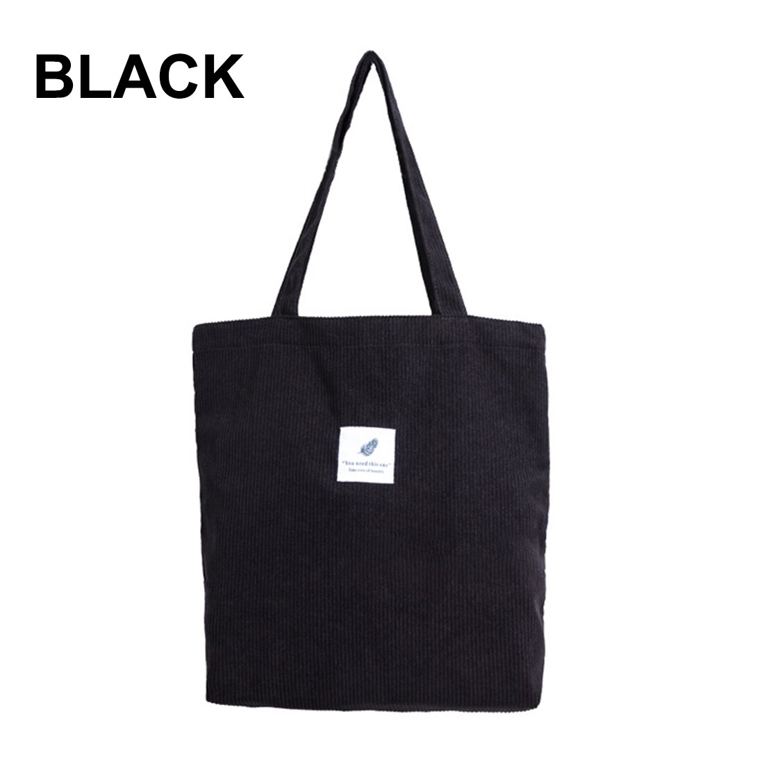 Casual Opvouwbare Corduroy Boodschappentas Vriendelijke Herbruikbare Grocery Tote Handtas Lichtgewicht Schoudertassen Voor Vrouwen: 3