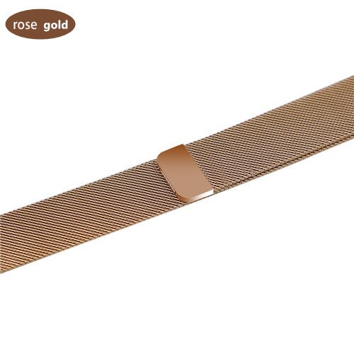 Bracelet à boucle milanaise Bracelet en acier inoxydable pour bracelet de montre pomme 42mm 38mm 40mm pour Iwatch 4 5 3 2 44mm Bracelet en métal milanais: Rose gold / 38mm or 40mm