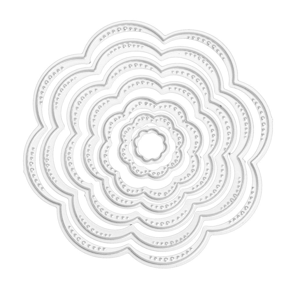 Metal Frame Dies Circle Stencils for Embossing Paper DIY Scrapbooking Wedding Cards Photo Album Delicate Making: J