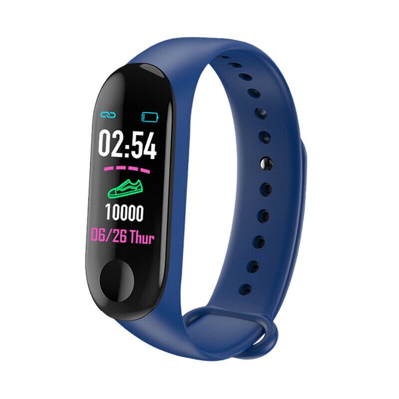 Smart Braclet 0.96in TFT Screen Heart Rate Sports Waterproof Sleep Monitoring Watch: Blue