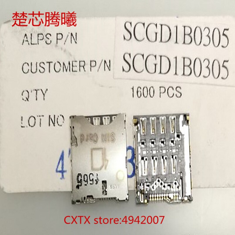 CHUXINTENGXI Alpen SCGD1B0305 Für HTC A620 SIM TF Kartenleser Anschluss Buchse Halfter Slot NEUE Original SIM SD TF Karte Leser