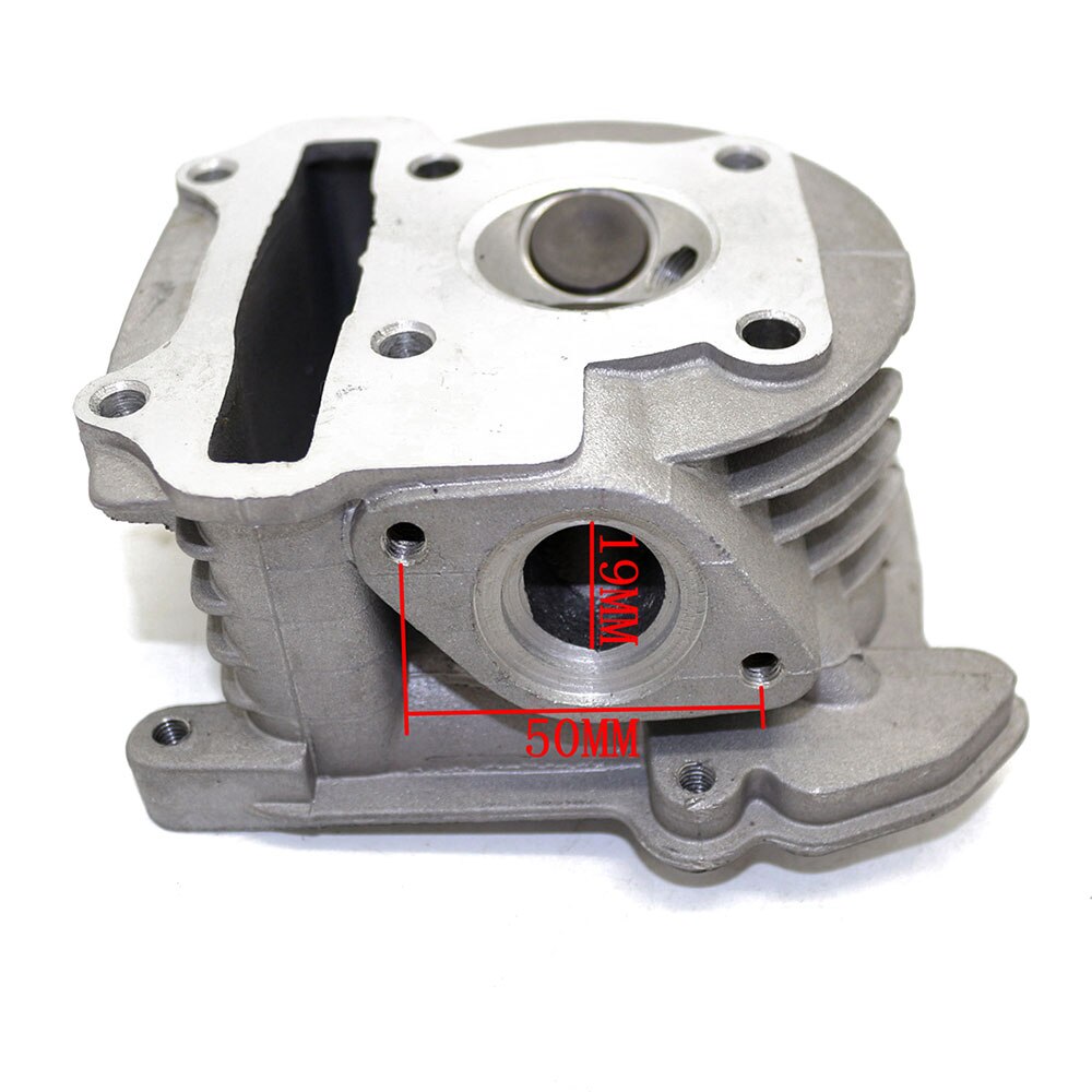 Motorcycle four stroke cylinder head assembly 50CC air-cooled cylinder head assembly for Moped Scooter 50cc GY6 Engine