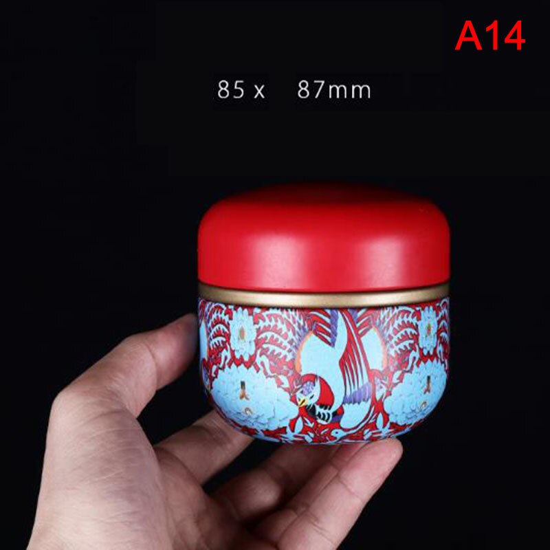 1pcs Japanese style Kitchen Tea Box Jar Storage Holder Sweetmeats Candies Cans Teaware Tea Caddies tin containers storage box: A14