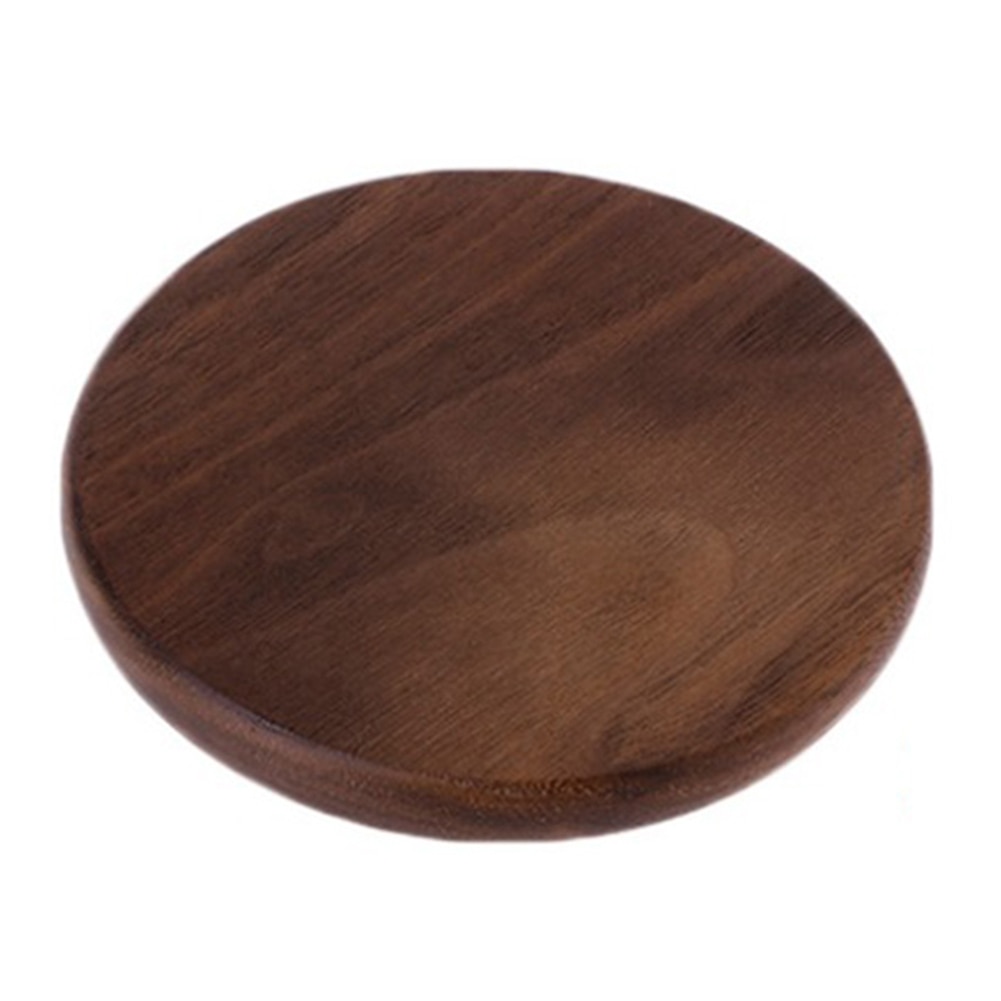 1PC Beuken Zwarte Walnoot Hout Coaster Retro Isolatie Cup Mat Huishouden Vierkante Ronde Coaster