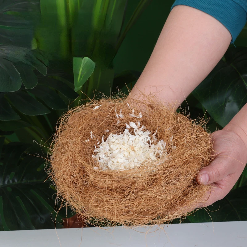 1 Pack Kokosvezel Vogelhuis Natuurlijk Nestmateriaal voor Vogels Duiven Kanaries Vinken Parkieten Parkieten Vogelkooi Decoratie