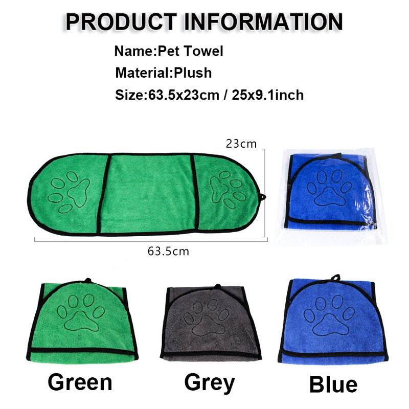 2 stuks Grote SnuggleSafe Microvezel Handdoek 140x76 cm voor Hond & Kat