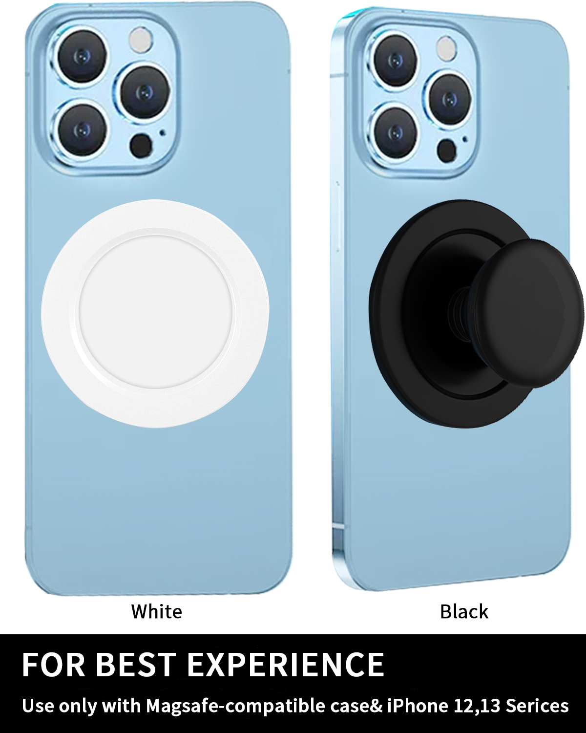 Magnetischer praktisch-Griffhalter für iPhone 15/14/13/12 Serie MagSafe Telefon p-Steckdose Pop GripTok faltbarer Griffringständer