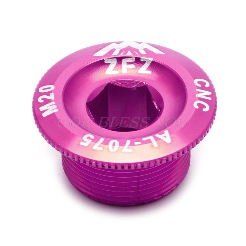 Mtb mountainbike cykel krankarm skruer kranksæt arm bolt cnc cover cups  m20mm til shimano: Lyserød