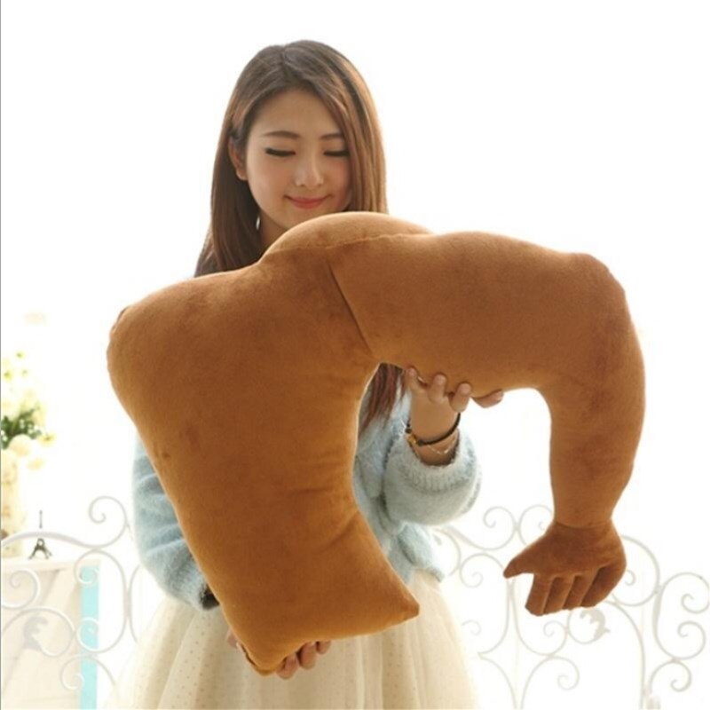Soft Body Pillows Muscular Boyfriend Arm Shape Pillow Big Warm Arm Pillow Birthday For Girlfriend Nap Pillow