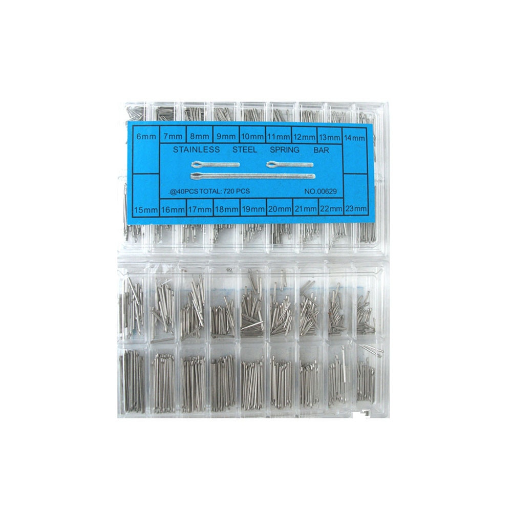 Horloge onderdelen Spring Bars Strap Link Pins 360 Pcs 6-23mm Horloge Band Vaste As Oppervlak As Staal tool Sets Horloge Gereedschap/PY