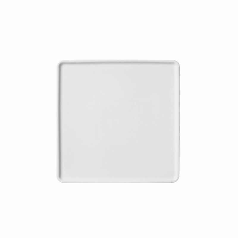 8/10 inch Simple White Square Ceramic Steak Plate Western Food Dessert Salad Flat Dinner Plates Pasta Spaghetti Hotel Tablewares