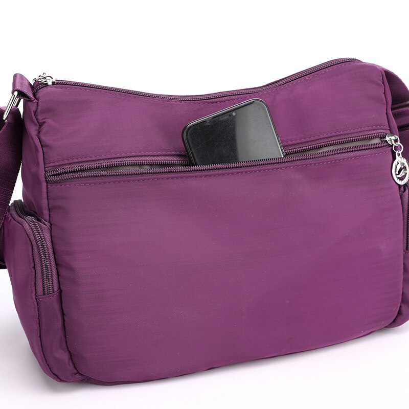 Väskor för kvinnor messenger bag vattentäta nylon axelväskor multi-pocket hobos crossbody bag bolsas