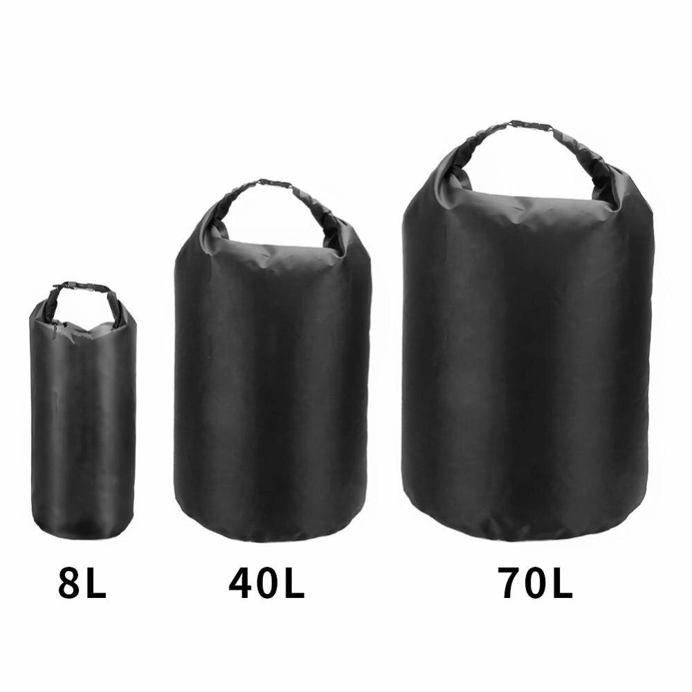 3 Pcs 8L 40L 70L Waterproof Bag Sets for Outdoor Rafting: B